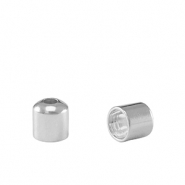 Metaal eindkapjes DQ &Oslash;3.2mm Antiek zilver (nikkelvrij)