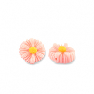 Kralen van resin flower 8mm Peach