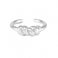 Ringen van Stainless steel Roestvrij staal (RVS) Zilver