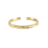 Ringen van Stainless steel Roestvrij staal (RVS) Goud