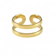 Ringen van Stainless steel Roestvrij staal (RVS) Goud