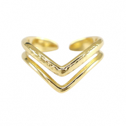 Ringen van Stainless steel Roestvrij staal (RVS) Goud