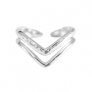 Ringen van Stainless steel Roestvrij staal (RVS) Zilver