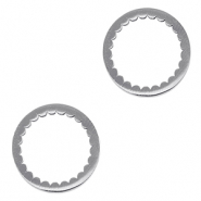 Bedels van Stainless steel Roestvrij staal (RVS) tussenstuk circle Silver