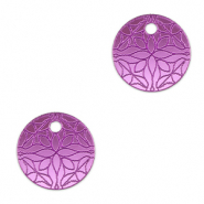 Statement hangers flower 16mm Metallic lilac purple