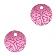 Statement hangers flower 16mm Metallic magenta purple