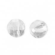 6 mm kralen van acryl facet geslepen Transparent