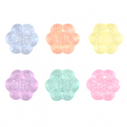 Kralen van acryl flower Multicolour transparant AB