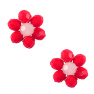 Hangers van facet flower Red-pink