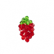 Hangers van facet strawberry Red-green
