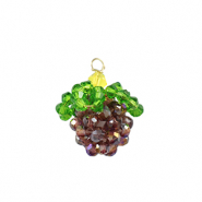 Hangers van facet blackberry Gold-purple green