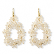 Oorbellen van facet drop Gold-transparent