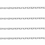 Benodigdheden van Stainless steel Roestvrij staal (RVS) jasseron ankerketting Silver