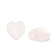 Kralen natuursteen rozenkwarts heart Light pink