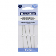 Beadalon flexibele rijgnaalden 6.3cm (extra heavy) Silver