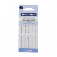Beadalon flexibele rijgnaalden 6.3cm assorti Silver