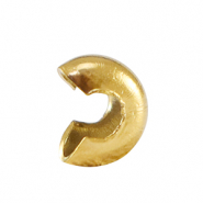 Benodigdheden van Stainless steel Roestvrij staal (RVS) knijpkraal verbergers 4mm Gold