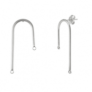 Oorbellen van Stainless steel Roestvrij staal (RVS) Silver