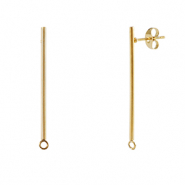 Oorbellen van Stainless steel Roestvrij staal (RVS) Gold