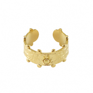 Ringen van Stainless steel Roestvrij staal (RVS)  met oogje Goud