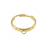 Ringen van Stainless steel Roestvrij staal (RVS)  met oogje Goud