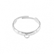 Ringen van Stainless steel Roestvrij staal (RVS)  met oogje Zilver