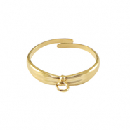 Ringen van Stainless steel Roestvrij staal (RVS)  met oogje Goud