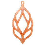 Hangers van resin Coral red