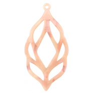 Hangers van resin Peach pink opal