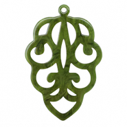 Hangers van resin Moss green