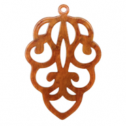 Hangers van resin Topaz brown