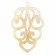 Hangers van resin Sand beige transparent