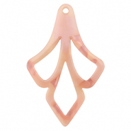 Hangers van resin Peach pink opal