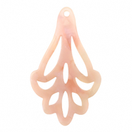 Hangers van resin Peach pink opal
