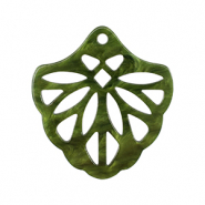 Hangers van resin Moss green