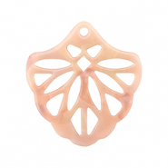 Hangers van resin Peach pink opal