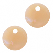 Hangers van resin 12mm Peach blush opal