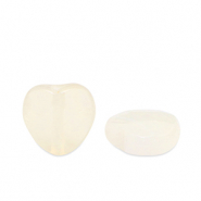Kralen natuursteen agaat heart Prosecco white transparent