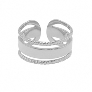 Ringen van Stainless steel Roestvrij staal (RVS) Zilver