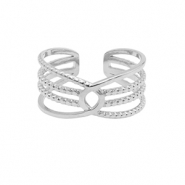 Ringen van Stainless steel Roestvrij staal (RVS) Zilver