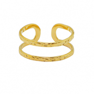 Ringen van Stainless steel Roestvrij staal (RVS) Goud