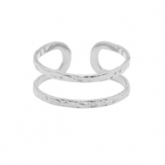 Ringen van Stainless steel Roestvrij staal (RVS) Zilver