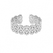 Ringen van Stainless steel Roestvrij staal (RVS) Zilver