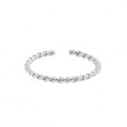 Ringen van Stainless steel Roestvrij staal (RVS) twist Zilver