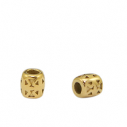 Kralen van Stainless steel Roestvrij staal (RVS) 5mm Goud