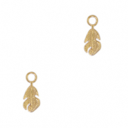 Bedels van Stainless steel Roestvrij staal (RVS) leaf Goud
