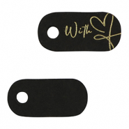 Kaartjes voor sieraden "with" love Black
