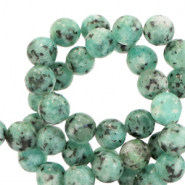 Natuursteen kralen dalmatian stone 6mm Light moss green
