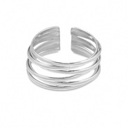 Ringen van Stainless steel Roestvrij staal (RVS) Silver