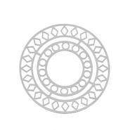 Bedels van Stainless steel Roestvrij staal (RVS) bohemian 30mm Silver